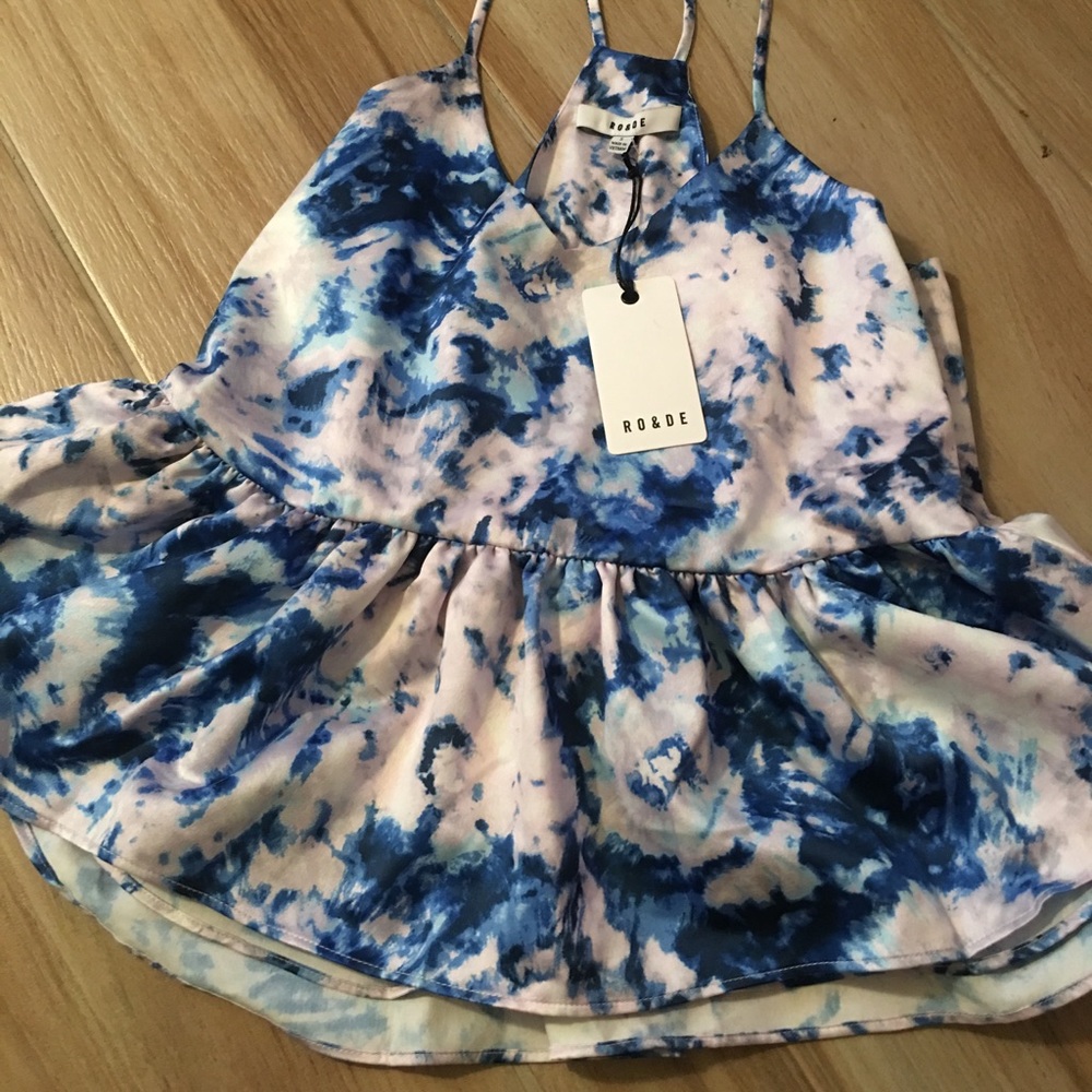 Silky peplum top
